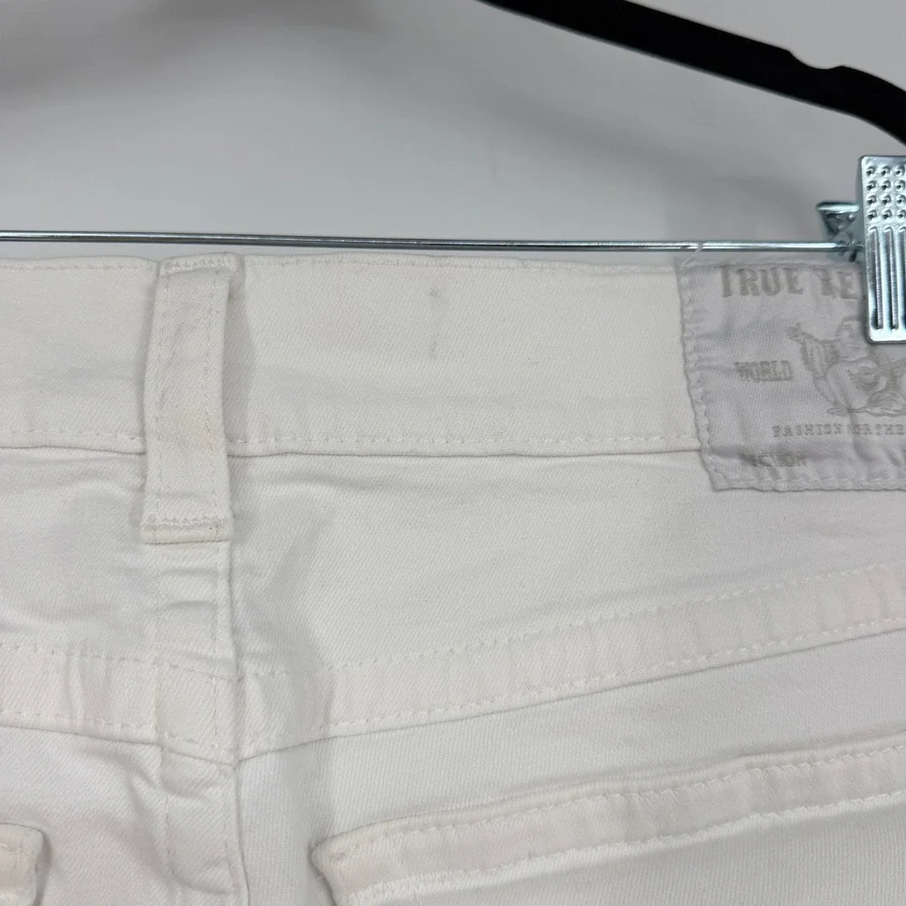 True Religion Ricky Jeans Men's 38 White Relaxed Straight Flap Pocket
